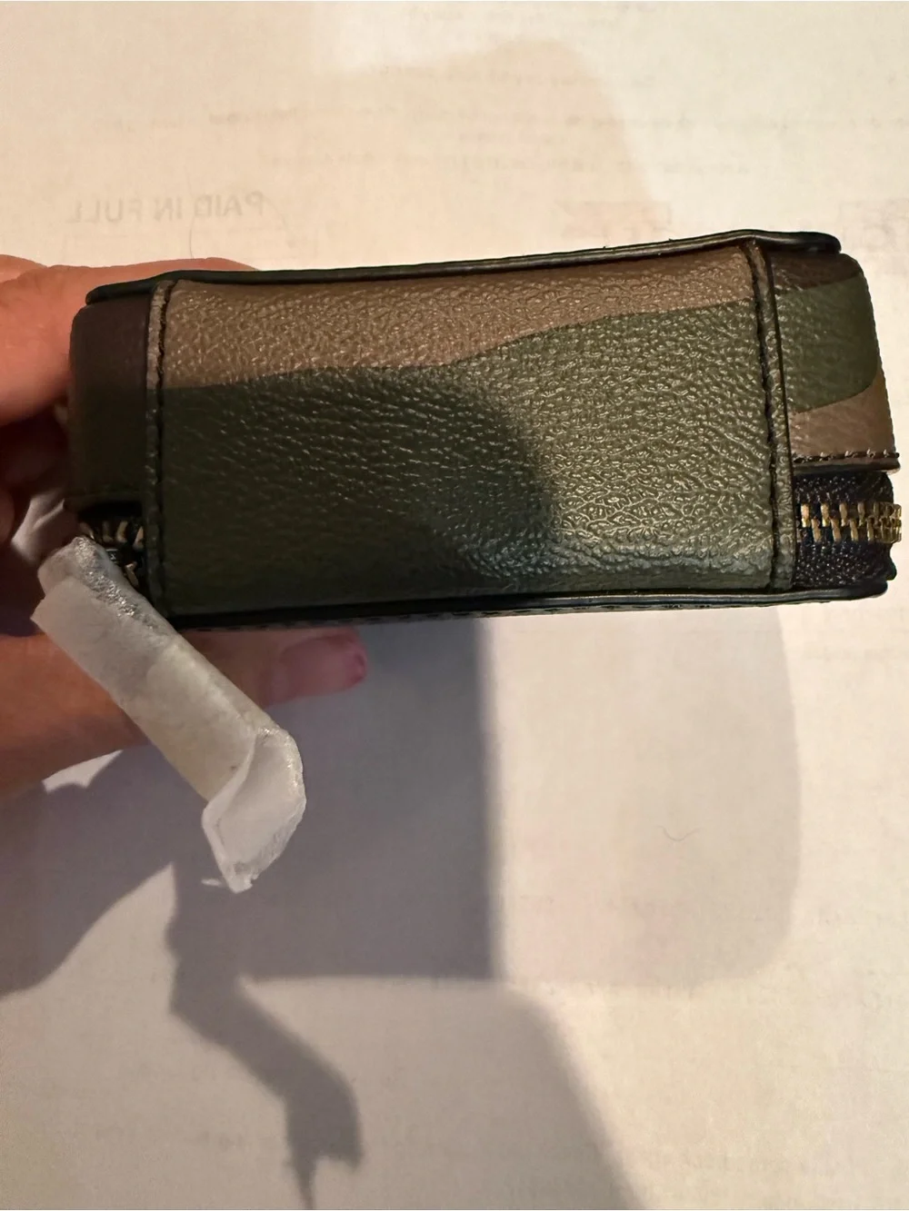 Vintage Coach Men's Camouflage Leather Zip Medicine Case